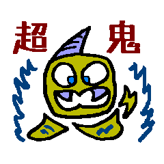 It is a sticker of Japanese oni.