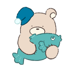 Lazy bear sticker