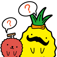 Funny pineapple & funny Lychee