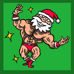 Muscle Santa Claus Line Stickers Line Store Muscle Santa Claus Line Stickers Line Store