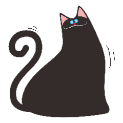 Black triangle cat
