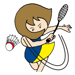 Girl badminton club of the flame