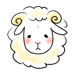 mukiryoku animals sticker sheep and dog