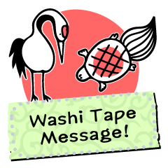 Japanese WASHI TAPE Message Sticker!!