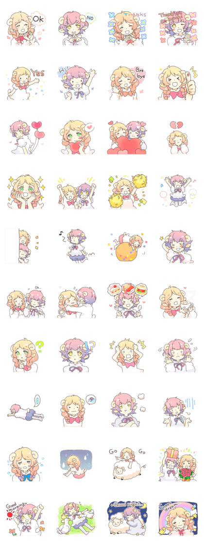 Sheep ear girl Ani and Oskar. Sheep ear girl Ani and Oskar.