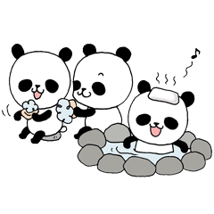 Three pandas