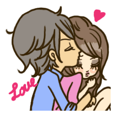 Cute Couples3 Line Stickers Line Store