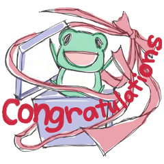 StrawberryFrog with Congratulations