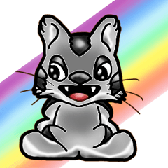 Kotora boy of rainbow-colored cat