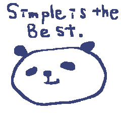 English simple panda sticker
