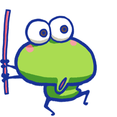 Animated silent frog