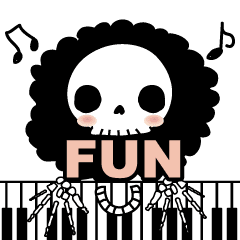Afro hair skull's animation Stickers