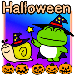 Frog's Halloween sticker..