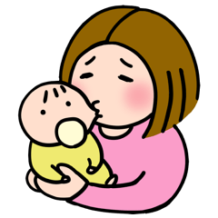 Mama and baby sticker