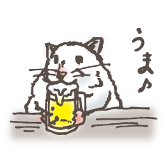 The hamster sticker for drinkers only