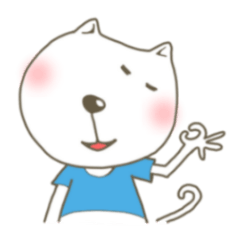 White cat likes blue(Korean)