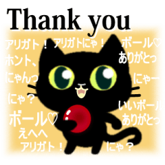 Too talkative,Japanese, black cat.