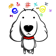 White dog with Red cravat