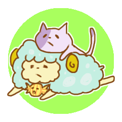 fluffy sheep and cat 2