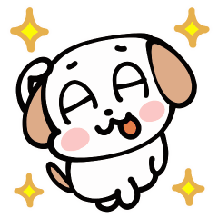 Cute dog Japanese honorific sticker