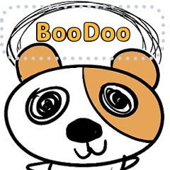 "BooDoo" หมีเลอะเทอะ สติกเกอร์หมี