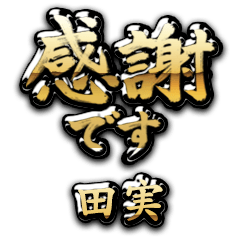 【田実】金の筆文字（感謝）