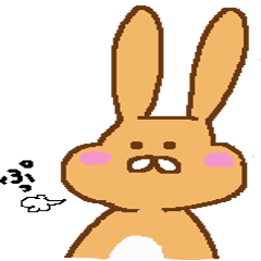 サンカクの茶うさぎ