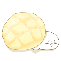 ofuton stamp Melon bread