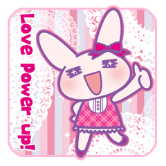 Love power! Girl rabbit