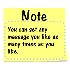 Sticky note Message Sticker in English