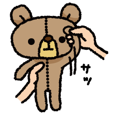 Boneka binatang beruang sticker
