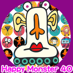 Happy Monster stickers