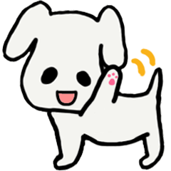 calm cute dog sticker
