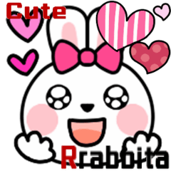 Cute Stylish Rabbita Pastel Sticker