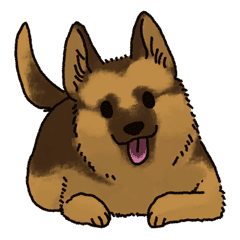 German Shepherd Dog Line Stickers Line Store German Shepherd Dog Line Stickers Line Store