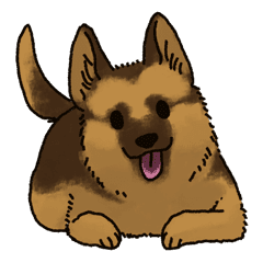 German Shepherd Dog Line Stickers Line Store