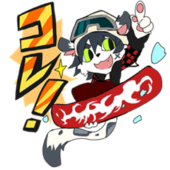 Snowboarder mascot "Hyoma"