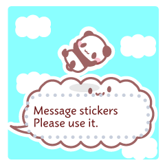 Cute character balloon message(English)