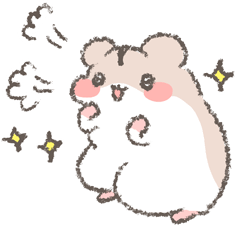 comical hamster sticker