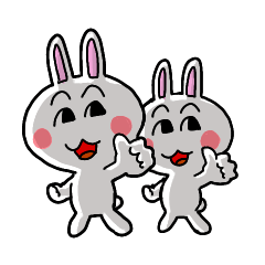 Twin rabbits Ken and kenji