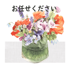 gentle colored flowers in vase