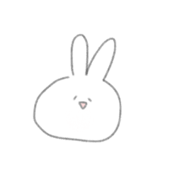 Rabbit scribble Sticker
