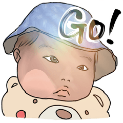 baby sticker by yuko