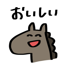 Smiley horse sticker