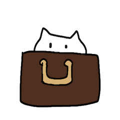 white cat in the bag