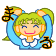 Twin tail girl Honey sticker part2