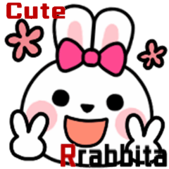 Cute Rabbita Girly Sticker