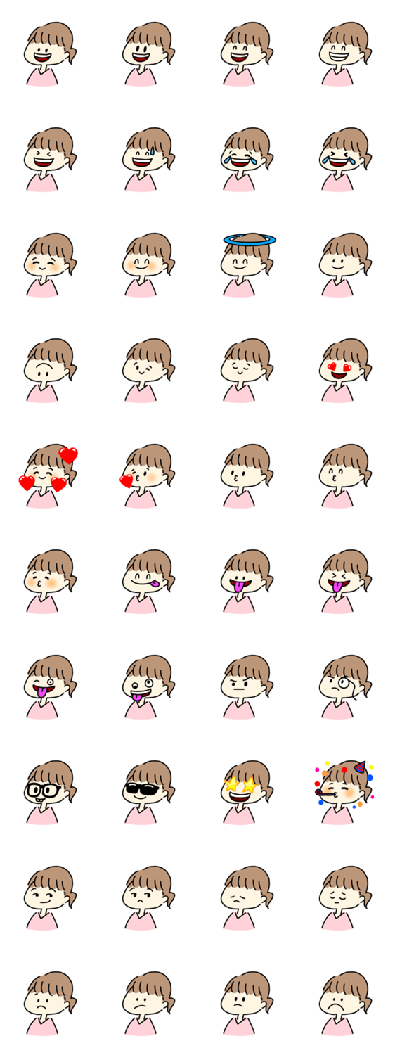 顔文字系女子 Lineクリエイターズスタンプ Stamplist 顔文字系女子 Lineクリエイターズスタンプ Stamplist