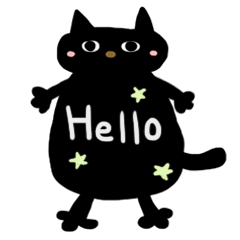 English message of the black cat