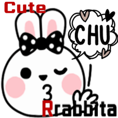 Cute Stylish Rabbita Simple Sticker